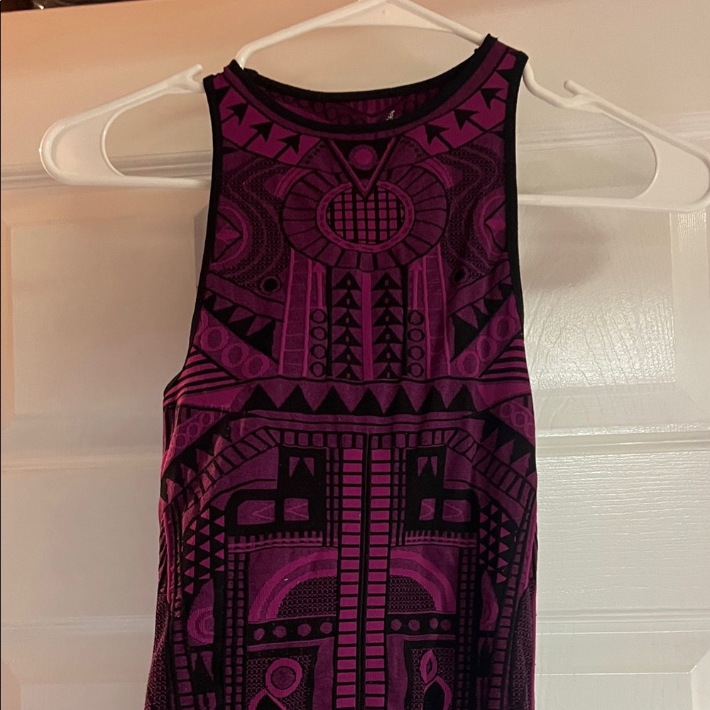 Free People Purple and Black Bodysuit
